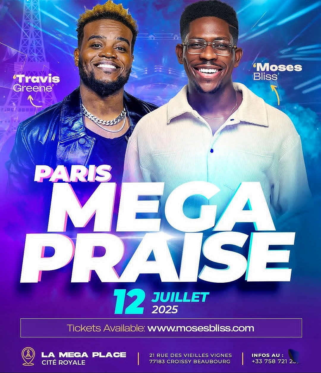 “Mega Praise” Concert in Paris: Profiling Key Performers Travis Greene and Moses Bliss and Event Rationale