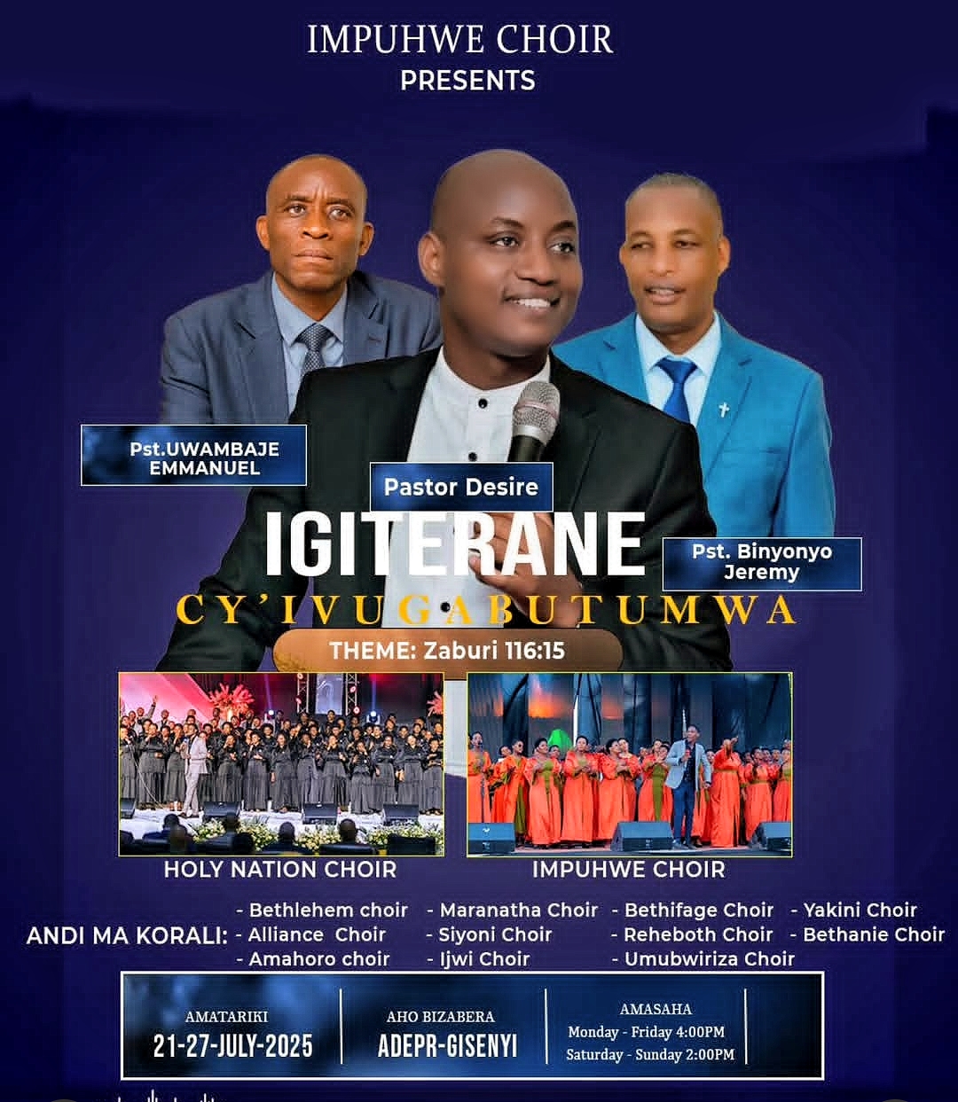 Impuhwe Choir to Host Week-Long Gospel Revival in Gisenyi