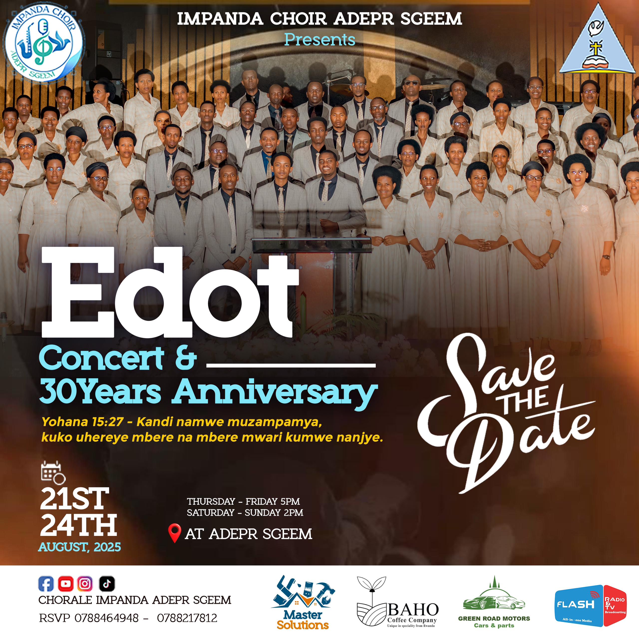 Impanda Choir ADEPR SGEEM mu gitaramo cy’ubuhamya n’ivugabutumwa “EDOT CONCERT & 30th Anniversary” rishingiye ku myaka 30 y’ubudahemuka bw’Imana