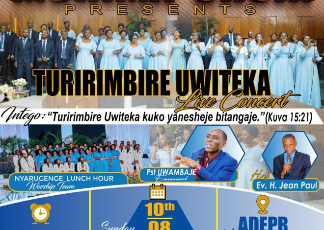 Muhima Choir iravuga iti: “Turirimbire Uwiteka” Igiterane cyo guhembuka no kwibonera imirimo itangaje y’Imana.