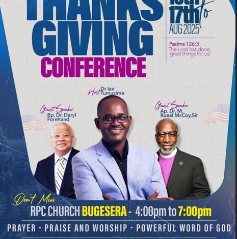 Thanksgiving  Conference 2025 ni igiterane cy’amashimwe cyateguwe na Revival Palace Community Church