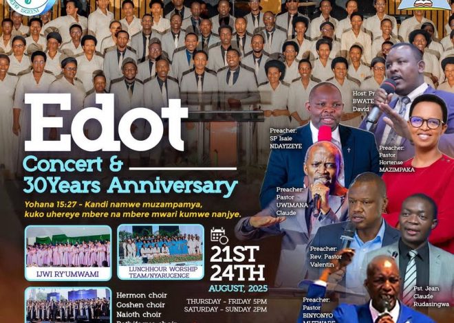 Impanda Choir ADEPR SGEEM yatangaje abatumirwa bose betegerejwe mu gitaramo gikomeye cyo kwizihiza imyaka 30 y’ivugabutumwa – “Edot Concert”