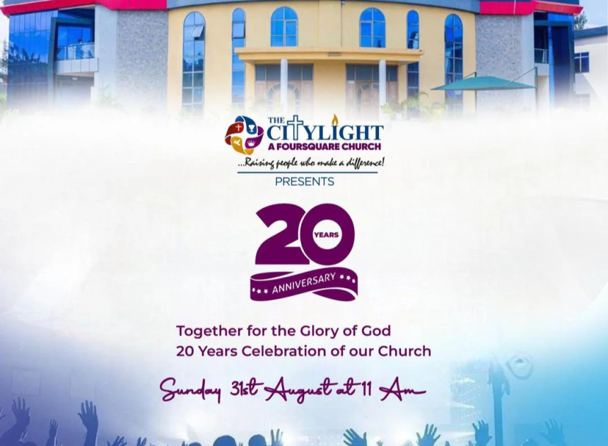 Imyaka 20 ya city light foursquare church: inzira y’ubwitange no gusakaza ubutumwa bwiza