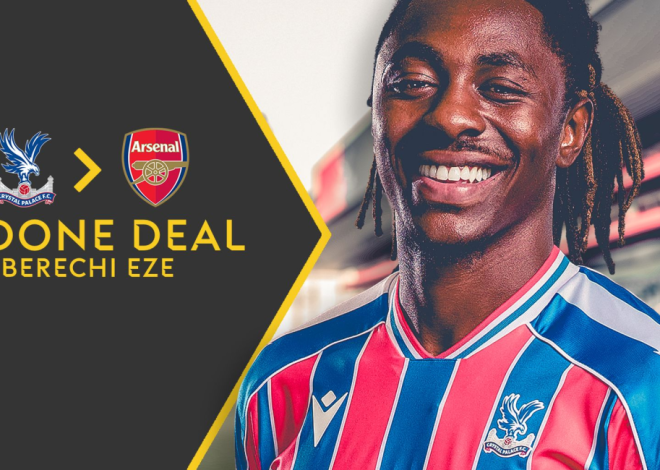 Arsenal yerekanye Eberechi Eze