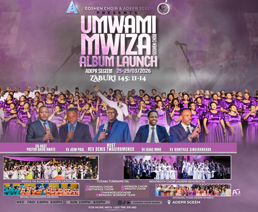 Kolari Goshen igiye gutaramira abakunzi bayo Mugitaramo cy’amateka mu kumurika album nshya “Umwami Mwiza”