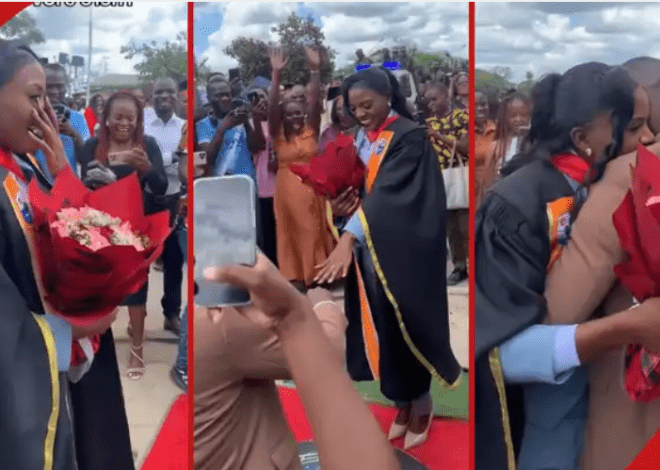 Uwari urangije Kaminuza yarize amarira y’ibyishimo nyuma y’uko umukunzi we amwambitse impeta ku munsi wo guhabwa impamyabumenyi