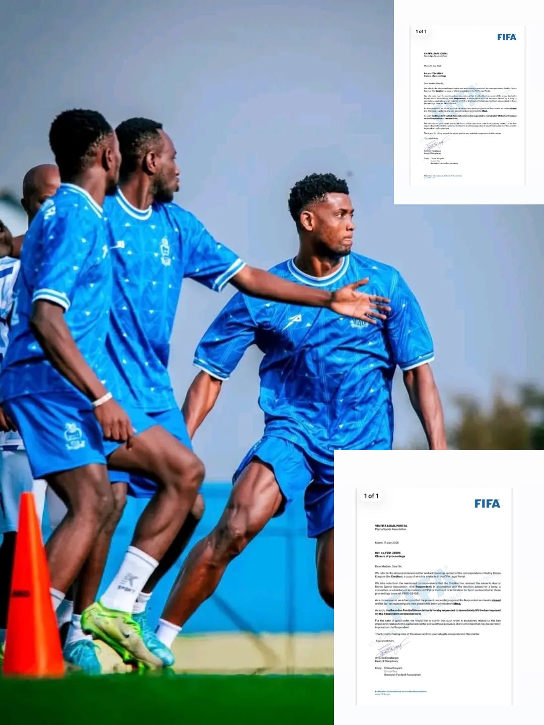 FIFA Lifts Rayon Sports Transfer Ban After Drissa Kouyatte Dispute Resolved,Rayon Sports Win Transfer Ban Appeal as FIFA Lifts Registration Restriction