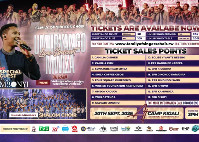 ISRAEL MBONYI AZATARAMIRA ABAKUNZI B’UMUZIKI WA GOSPEL MURI “UMURYANGO MWIZA LIVE CONCERT – SEASON III”